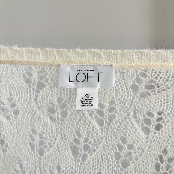 Y2K Ann Taylor Loft Mohair Wool Blend Sweater Embellished Women's Size XS - Picture 5 of 9